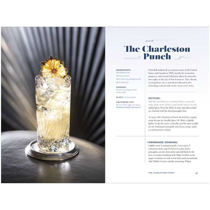 churchill cocktails recipe book charleston punch internal spread